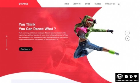 舞蹈技能训练课程网页模板