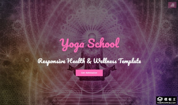 瑜伽教练团队课程网页模板