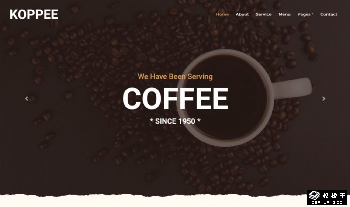 咖啡时刻响应式网页模板