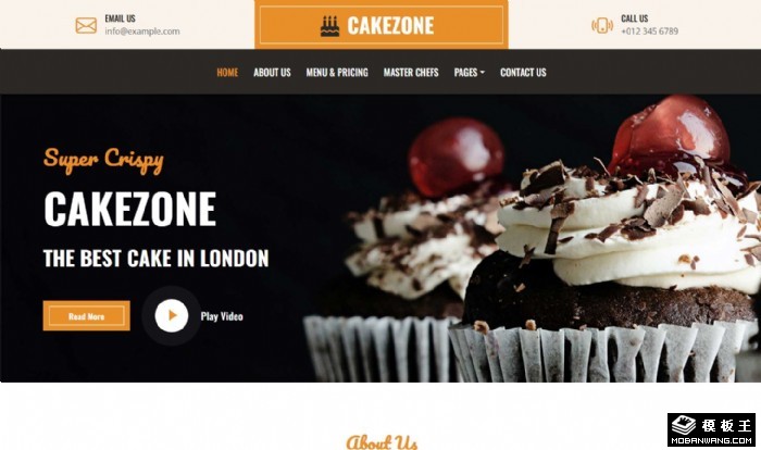 美味蛋糕店网页模板
