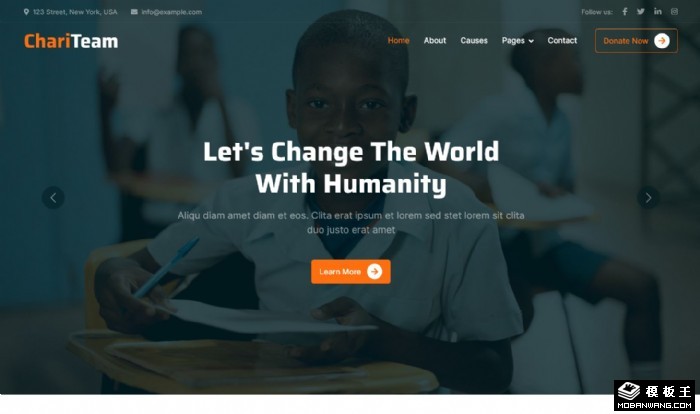 非营利慈善组织网页模板