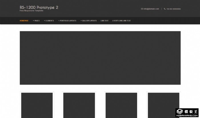 黑白信息动态网站模板系列0262