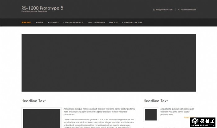黑白信息动态网站模板系列05