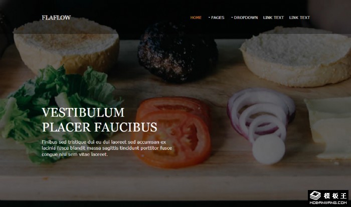 食谱餐饮信息网页模板