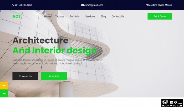 创新建筑装饰设计网页模板