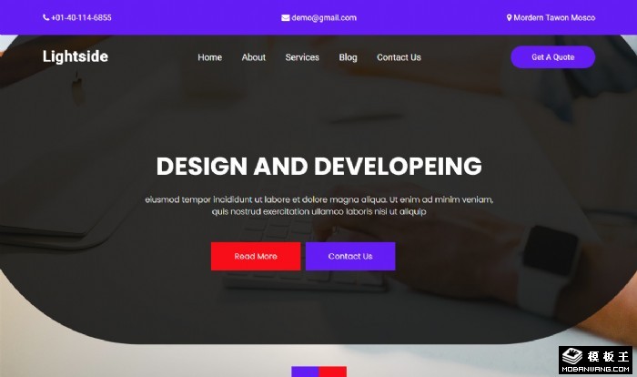 WEB设计开发服务企业网站模板
