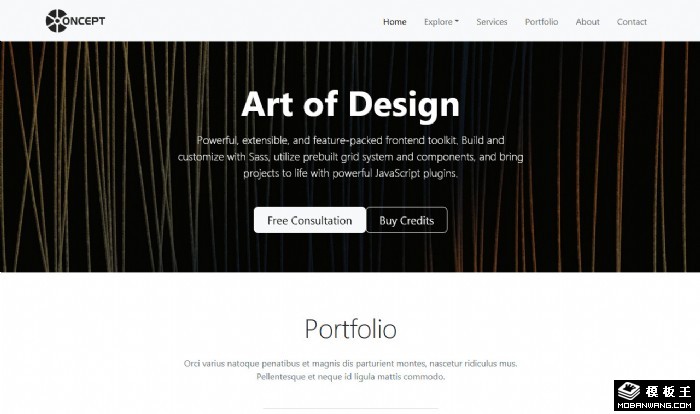 创意商业艺术设计网页模板