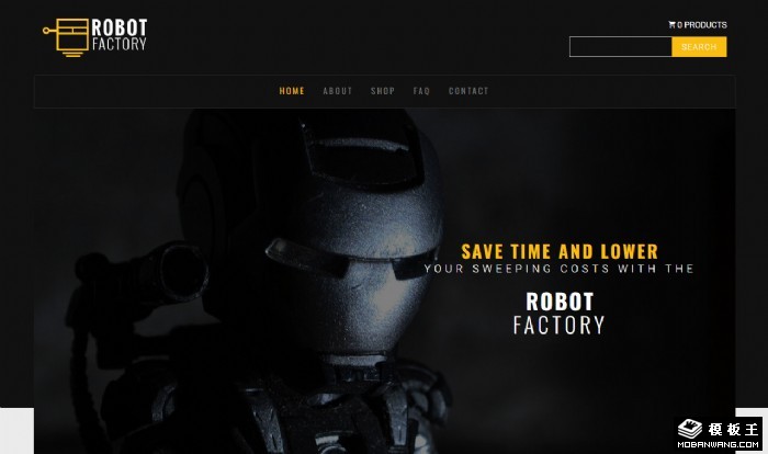 机器人工厂网页模板
