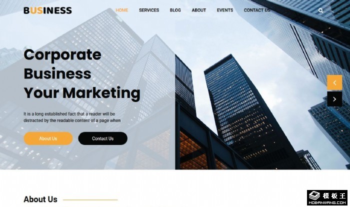 企业市场营销业务网站模板
